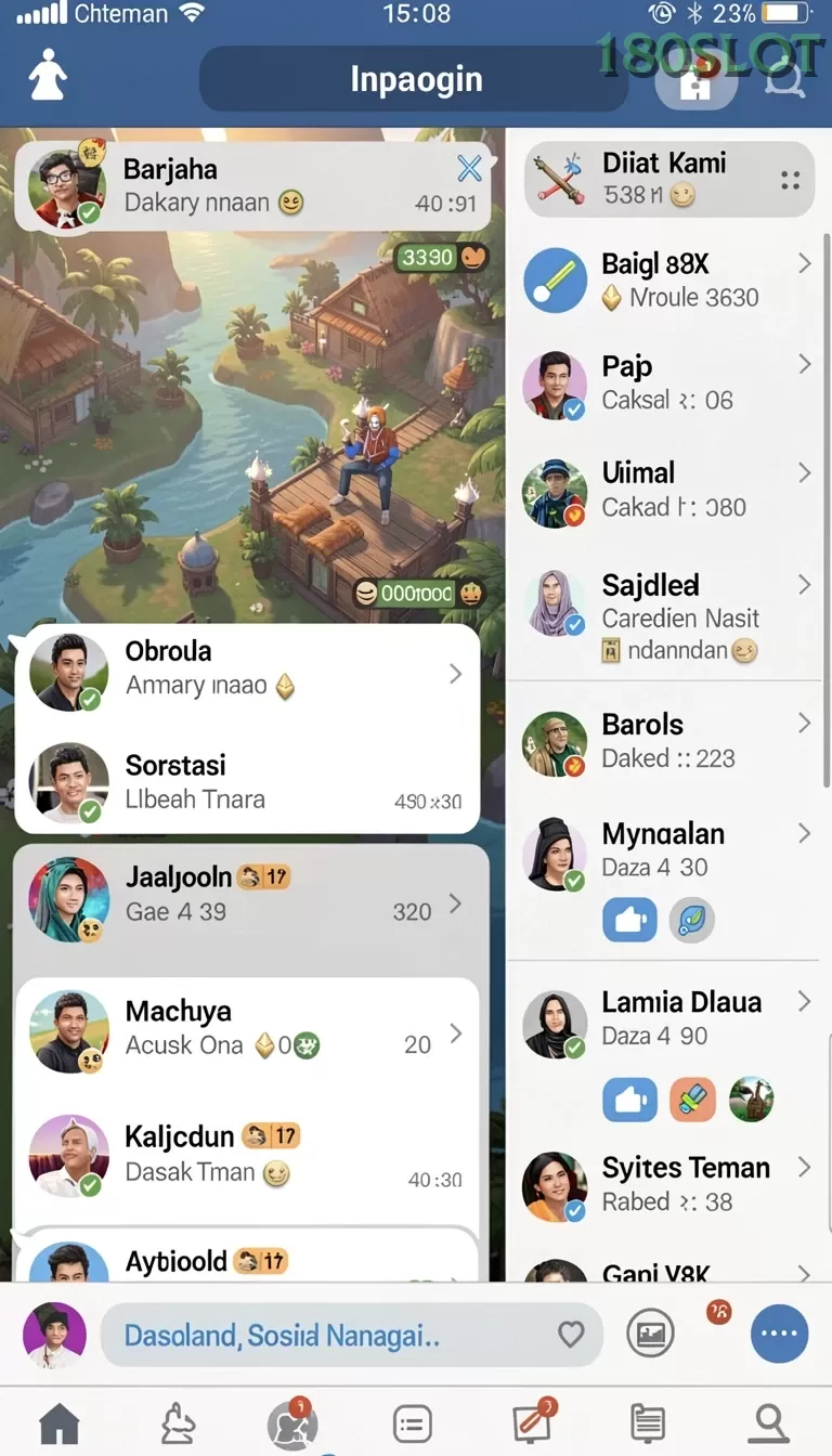Cuplikan layar MU777 — menu navigasi
